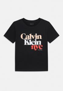 Футболка с принтом PEARL SIGNATURE REGULAR TEE Calvin Klein Jeans, черный