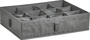 Zeller Present Organizer "12 отделений", (1 шт.), ящик для хранения, складной, для стирки 44х11х34 см, серый