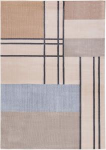 Ковер SAFAVIEH, 67 x 153 см, коллекции Orwell, Ivory & Taupe, дизайн в стиле Mid-Century Modern Abstract, без ворса и простой в уходе, идеален для помещений с высокой проходимостью: прихожая, гостиная, спальня (ORW302A)