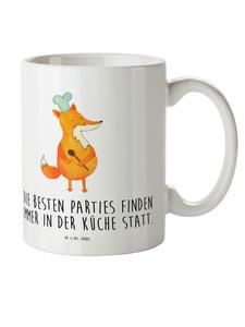 Детская кружка лиса-повар с надписью на белом фоне Mr. & Mrs. Panda