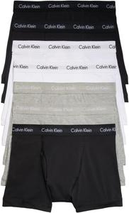 Мужские боксеры Calvin Klein из хлопка и эластичного материала, упаковка 7 шт., 3 Black, 2 Grey Heather, 2 White