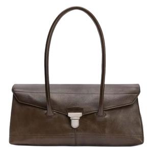 Lemaire Кожаная сумка через плечо женская хаки коричневая