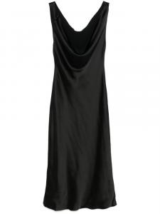 Платье миди Norma Kamali с драпировкой, черный