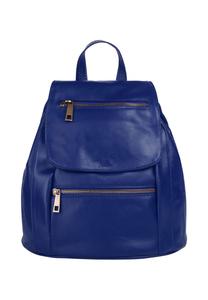 Рюкзак City, натуральная кожа, сделано в Италии Samantha Look, синий