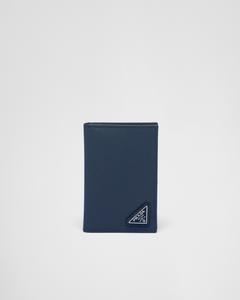 Футляр для карт из сафьяновой кожи Prada, синий