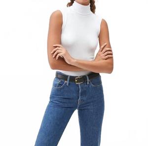 Hillary Turtleneck Shell Top In White Michael Stars