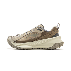 LiNing Нескользящие износостойкие низкие повседневные туфли унисекс серо-коричневые