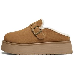 Женские противоскользящие тапочки с закрытым носком Tata, желтый/коричневый