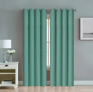 Плотная штора с люверсами, непрозрачная, 145x250 см, бирюзового цвета Sonstige