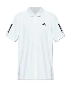 Клубная теннисная футболка-поло с тремя полосками Adidas, белый