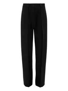 Плиссированные брюки широкого кроя VICTORIA BECKHAM, черный
