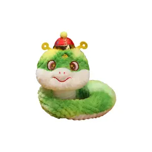 Красочная плюшевая кукла Талисман Удачи Змея высота 20см/30см Handsome, зеленый