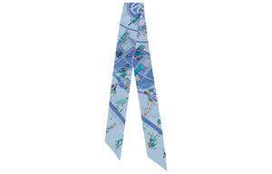 Шёлковый платок женский синий HERMES