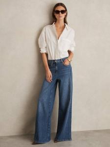 Джинсы с широкими штанинами petite heather Reiss, синий