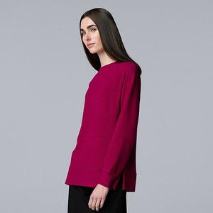 Женская уютная туника с боковым разрезом Simply Vera Vera Wang, Madison Berry