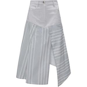 Асимметричная юбка с неровным краем JW Anderson, серый