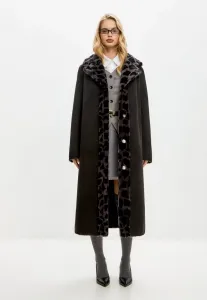 Двустороннее зимнее пальто с леопардовым принтом Cesare Gaspari, Brown