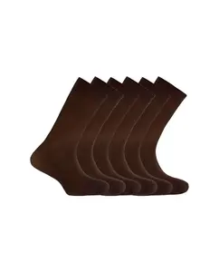 В упаковке 6 пар коричневых мужских носков из полиамида Punto Blanco