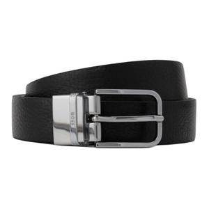 HUGO BOSS Кожаный ремень из коровьей кожи мужской black 4cm