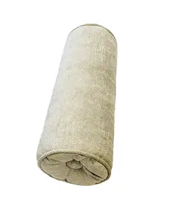Декоративная подушка-валик для поясницы и шеи Delmonico из шенилла, 7x18 дюймов Edie@Home, ivory