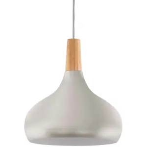 Подвесной светильник SABINAR E27 1 шт. Подвесной светильник, H110 x Ø28 см, 1x40W без лампы. Eglo, Silberfarben/holz