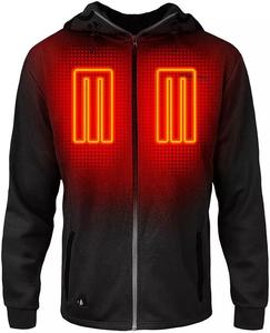 Мужская толстовка с капюшоном ActionHeat Slim Fit 5V с подогревом и аккумулятором, черный