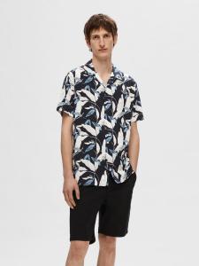 Повседневная рубашка SELECTED HOMME Comfort fit Button Up Shirt, черный