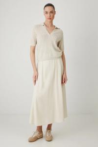 Юбка с добавлением льна Medicine, бежевый