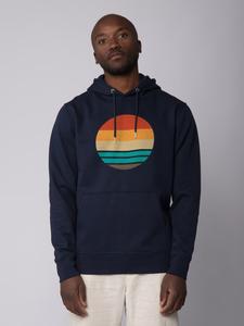 Толстовка wat? Apparel Sweatshirt Retro Sunset Ocean, темно-синий