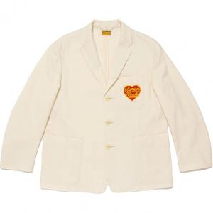 Блейзер с вышитым логотипом HUMAN MADE, белый