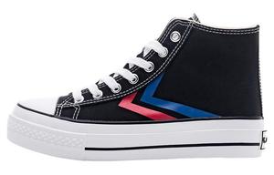 Износостойкие и легкие высокие женские кроссовки canvas Feiyue, черный/синий/красный