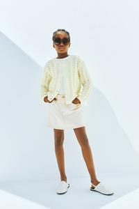 Джинсовая юбка H&M, бежевый