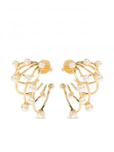 Серьги Tory Burch с искусственным жемчугом, золотой