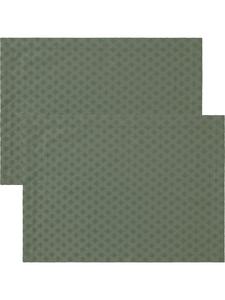 Erwin Müller Набор из 2 жаккардовых салфеток из смесовой хлопковой ткани Denia, оливковый цвет