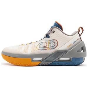 Баскетбольные кроссовки Basketball Shoes Men Low-Top White Gray Brown Qiaodan