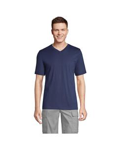 Мужская футболка Super-T с короткими рукавами и v-образным вырезом Lands' End