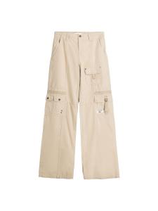 Брюки-карго свободного кроя Bershka, песочный