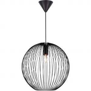 Подвесной светильник Beroni E27 1 шт. Минималистичный и индустриальный дизайн, прочный металлический корпус Nordlux, черный