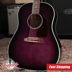 Акустическая/электрогитара Gibson J-45 Standard Dreadnought - Purple Burst с жестким чемоданом