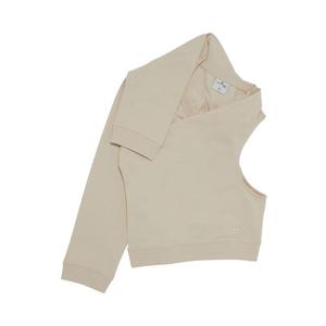 Толстовка Courrèges Off Shoulder Sweatshirt Oatmeal, желто-коричневый