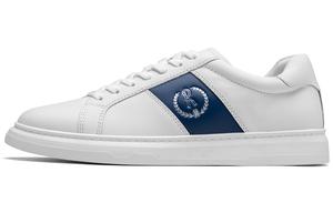 Кроссовки для скейтборда мужские бело-голубые из коровьей кожи устойчивые к истиранию ROBERTA DI CAMERINO