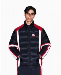 Мужская пуховая куртка с цветными блоками A|X Armani Exchange, Deep Navy Haute Red