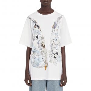 Хлопковая футболка MM6 Maison Margiela, белый