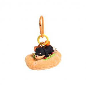 Pabisi плюшевый кулон в виде щенка-сосиски высотой 4,5 см X3COMMUNE, черный