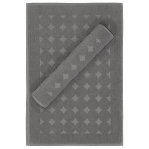 Комплект домашнего текстиля Linum, комплект из 2 ковриков для ванной из турецкого хлопка Sinemis Circle Design Linum Home Textiles, цвет Dark Gray