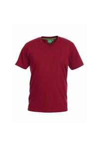D555 Хлопковая футболка размера King Size с V-образным вырезом Signature 2 Duke Clothing, красный