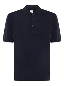 Рубашка поло тонкой вязки Eleventy, синий