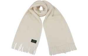 Шарф вязаный из 100% чистой шерсти Unisex ELLE, milk белый