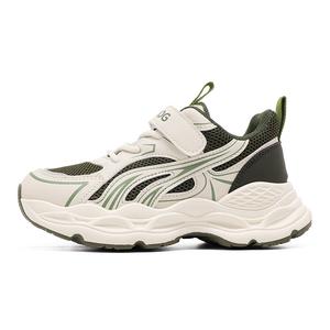 Спортивная беговая коллекция устойчивая к истиранию дышащая терморегуляция поддержка низкие детские повседневные кроссовки BOBDOG, 53099 Army/бежевый (Spring Fall Mesh)