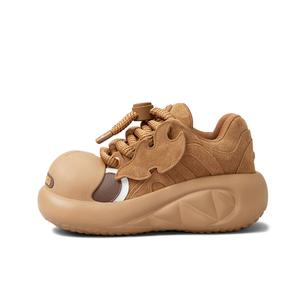 CHIKOKU Низкие повседневные туфли Smiling Shark, женские, маленькие, ураново-коричневые